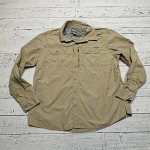 Eddie Bauer Travex Shirt Mens XL Nylon Outdoor Fishing Hiking Vented Pocket